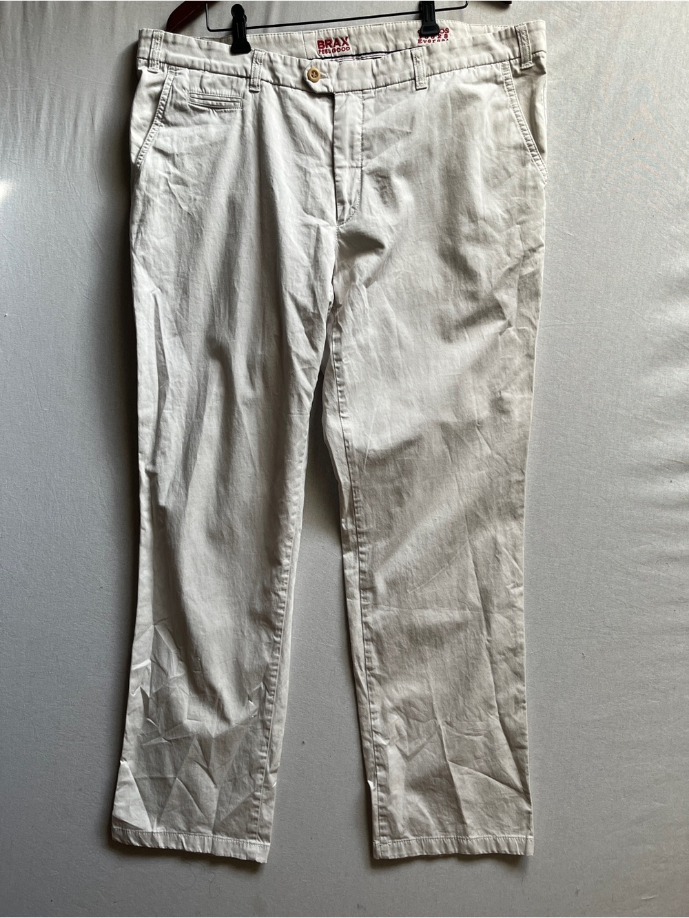BRAX Feel Good Chuck Modern Fit Chino Pants Size 40 Khaki Beige Five Pocket